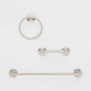 Threshold - 3pc Bath Hardware Set Brushed Nickel - Threshold Brushed Nickel